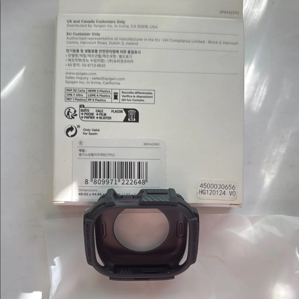 Spigen Black Smartwatch Case Minimalist Design
